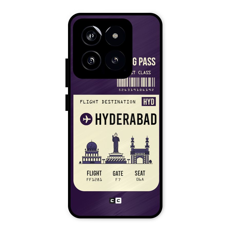 Hyderabad Boarding Pass Metal Back Case for Xiaomi 14