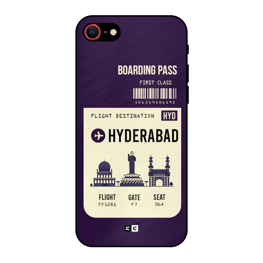 Hyderabad Boarding Pass Metal Back Case for iPhone SE 2022