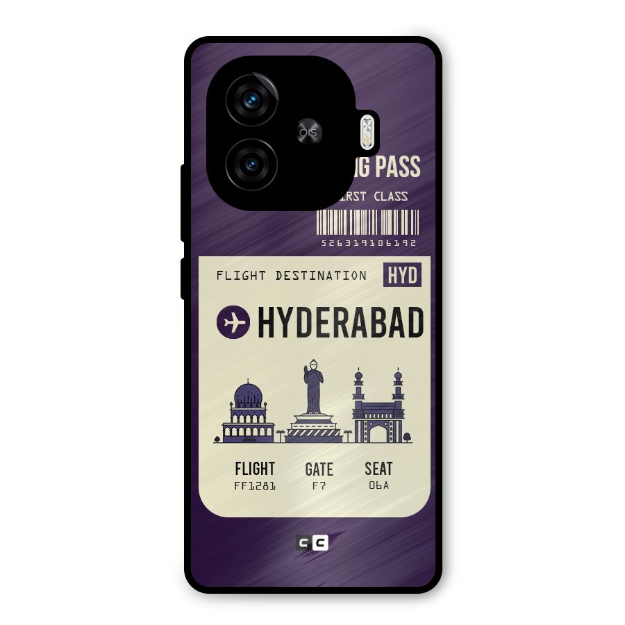 Hyderabad Boarding Pass Metal Back Case for iQOO Neo 10R