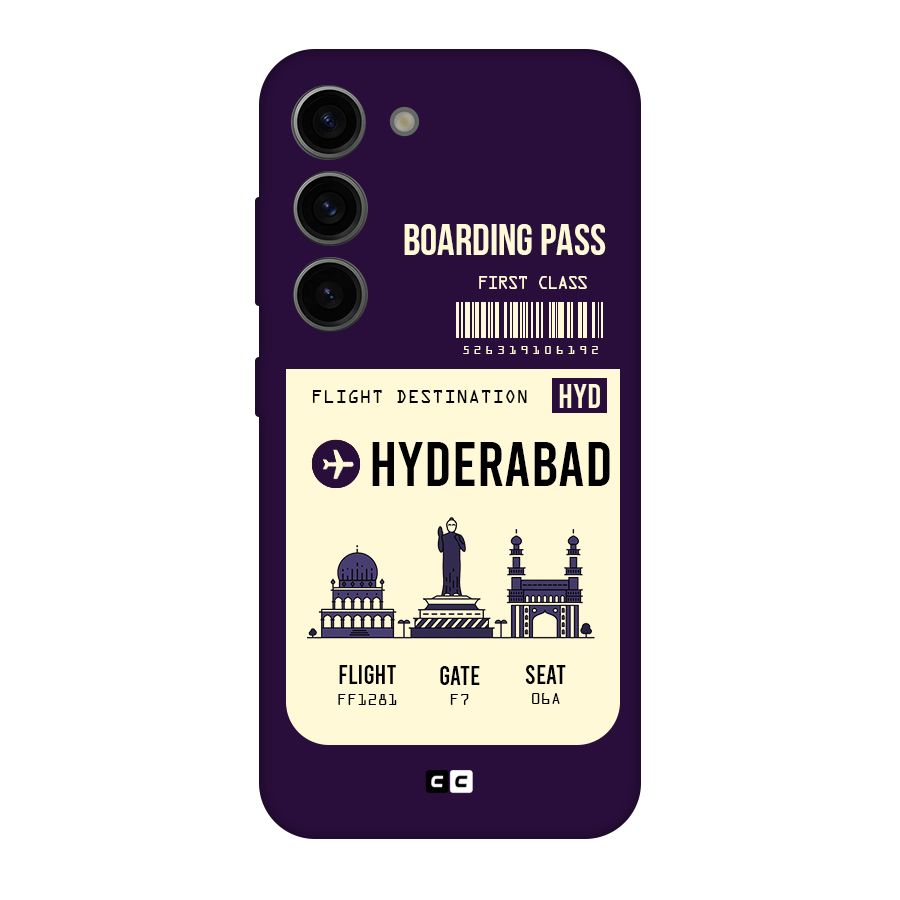 Hyderabad Boarding Pass Original Polycarbonate Back Case for Galaxy S23