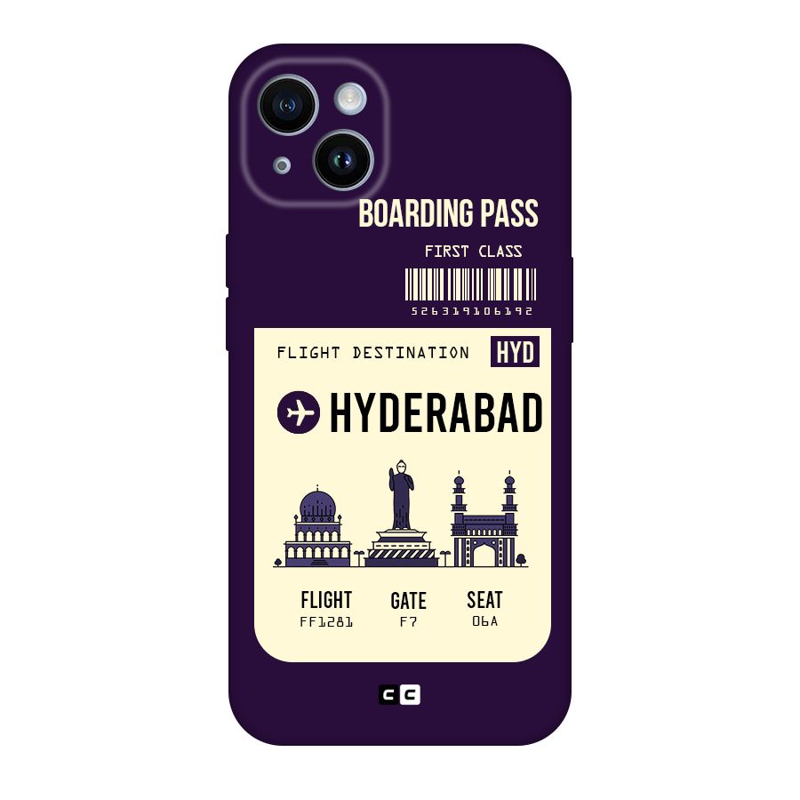 Hyderabad Boarding Pass Original Polycarbonate Back Case for iPhone 14