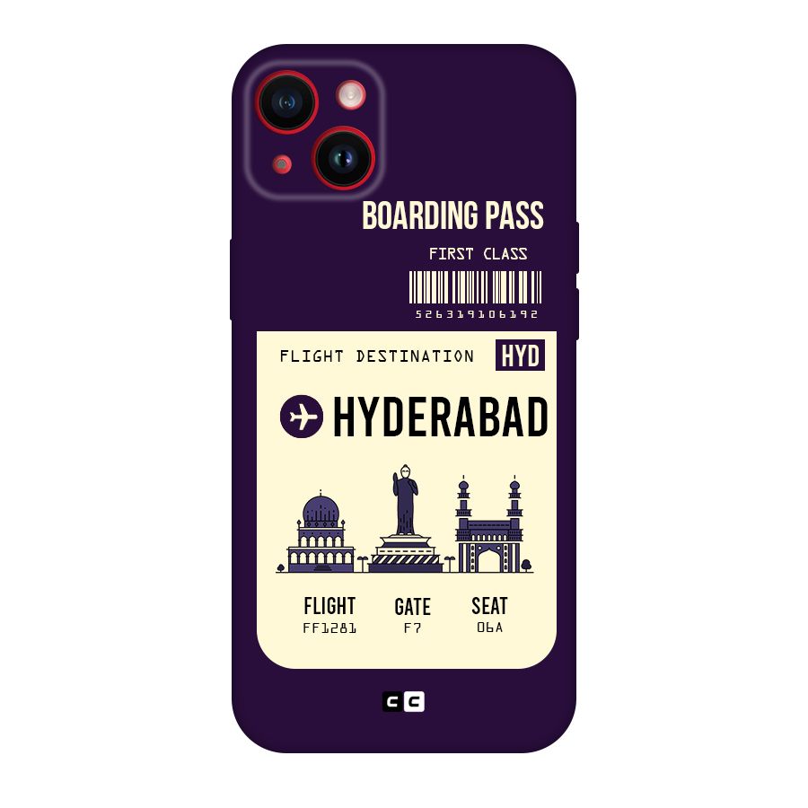 Hyderabad Boarding Pass Original Polycarbonate Back Case for iPhone 14 Plus