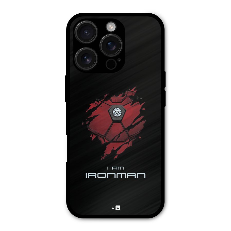 I Am Ironman Metal Back Case for iPhone 16 Pro