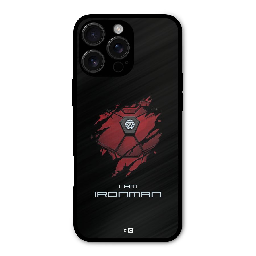 I Am Ironman Metal Back Case for iPhone 16 Pro Max