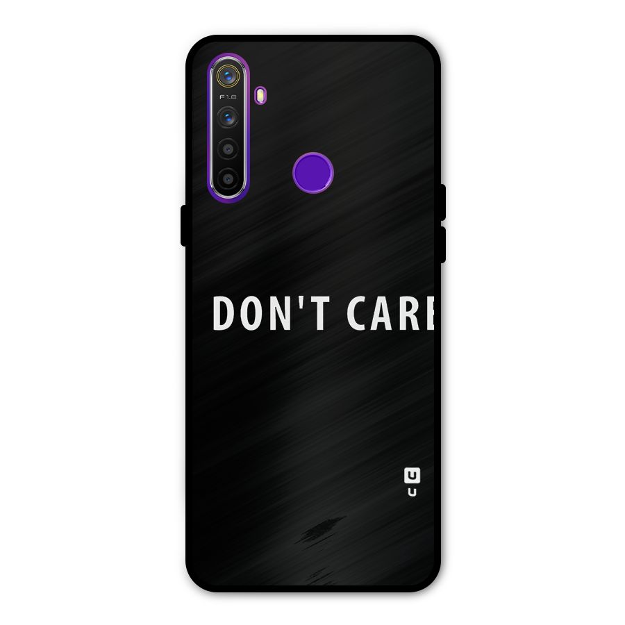 I Dont Care Typography Glass Back Case for Realme 5s