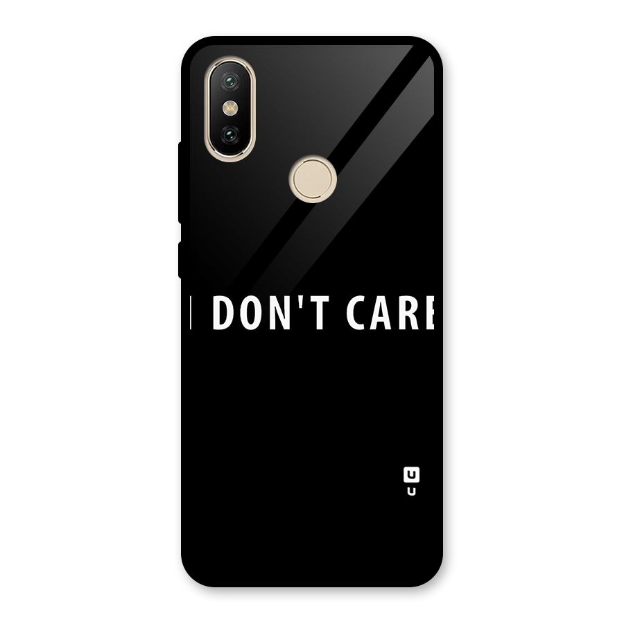I Dont Care Typography Glass Back Case for Redmi A2