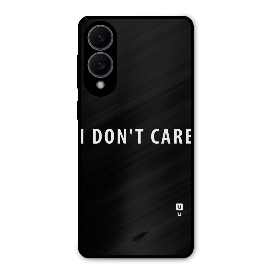 I Dont Care Typography Metal Back Case for Galaxy S25 Edge
