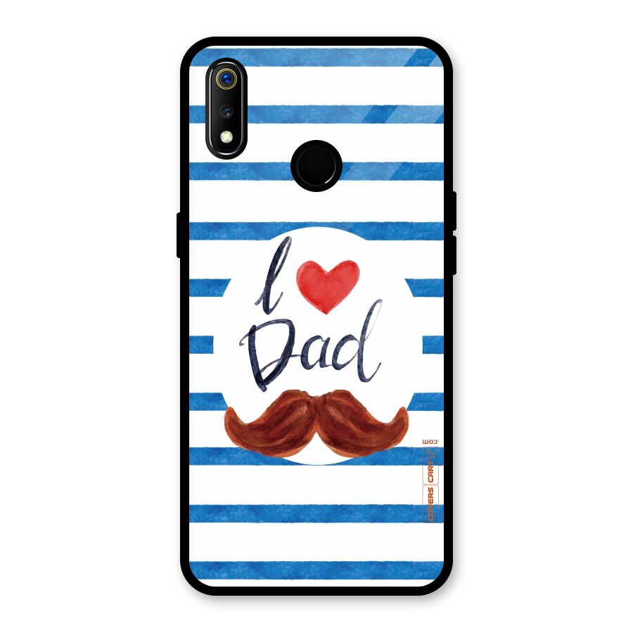 I Love Dad Glass Back Case for Realme 3i