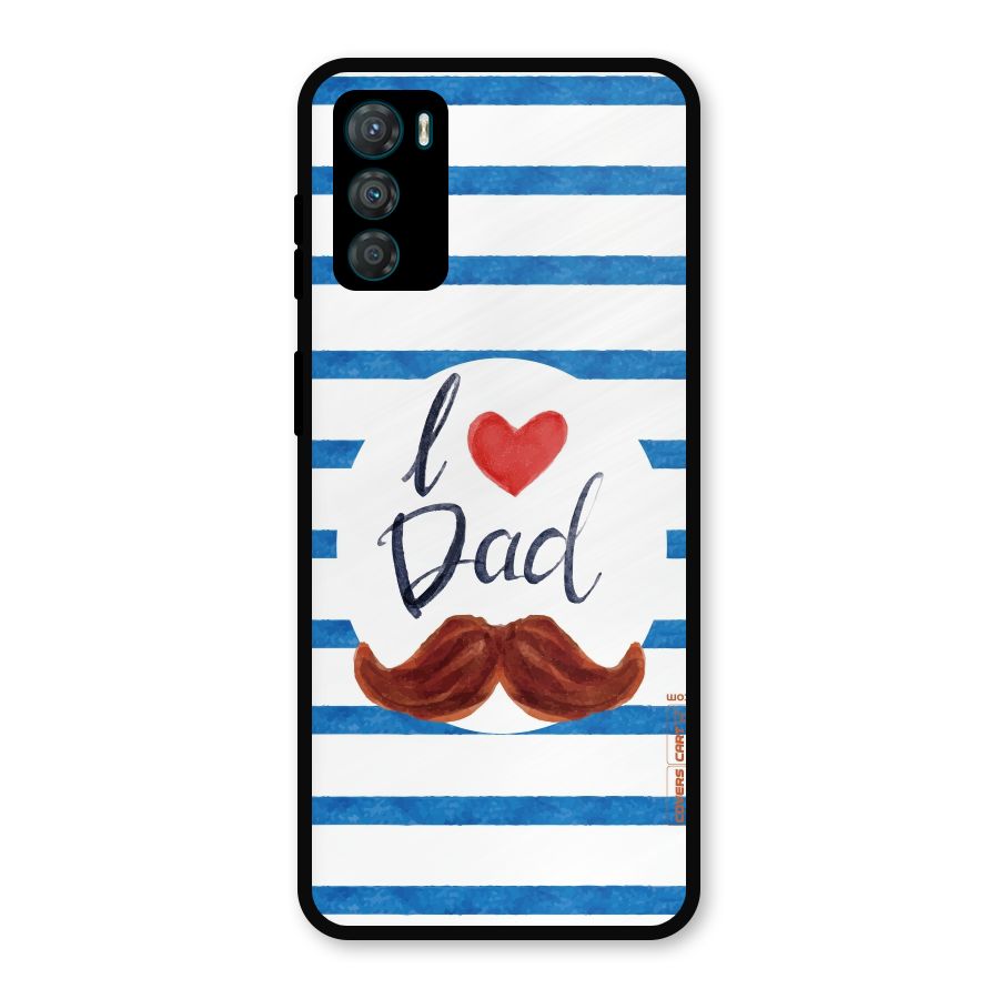 I Love Dad Metal Back Case for Moto G42