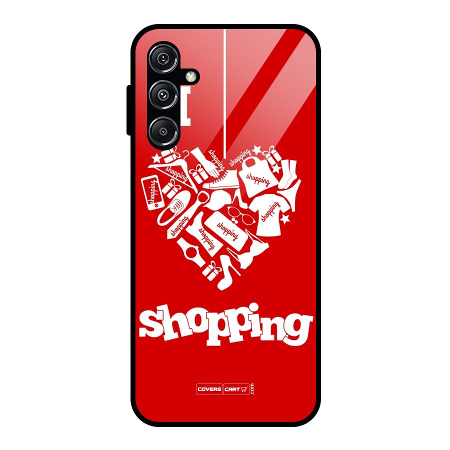 I Love Shopping Glass Back Case for Galaxy M34 5G