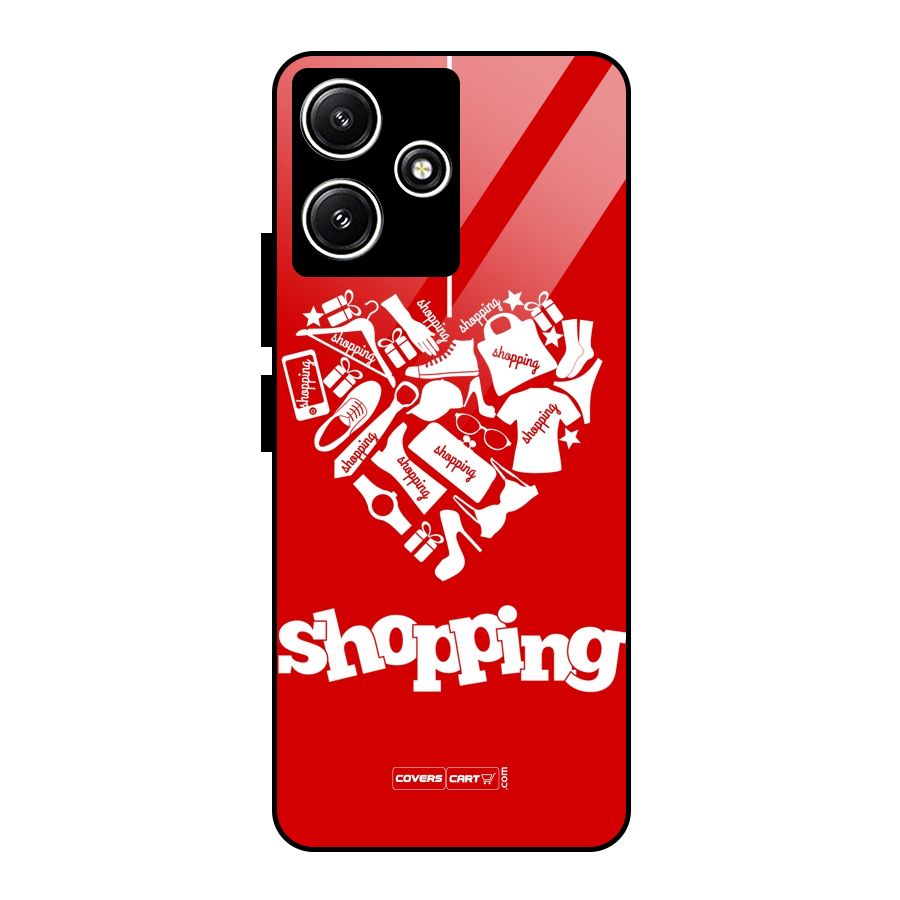 I Love Shopping Glass Back Case for Poco M6 Pro