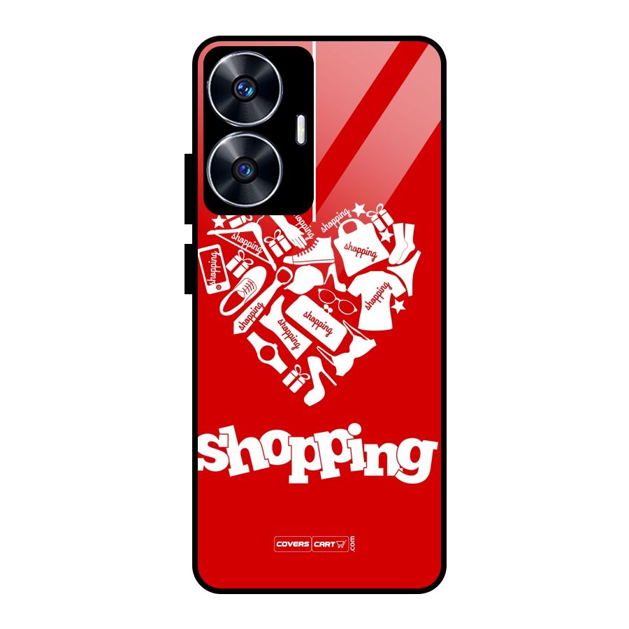 I Love Shopping Glass Back Case for Realme Narzo N55