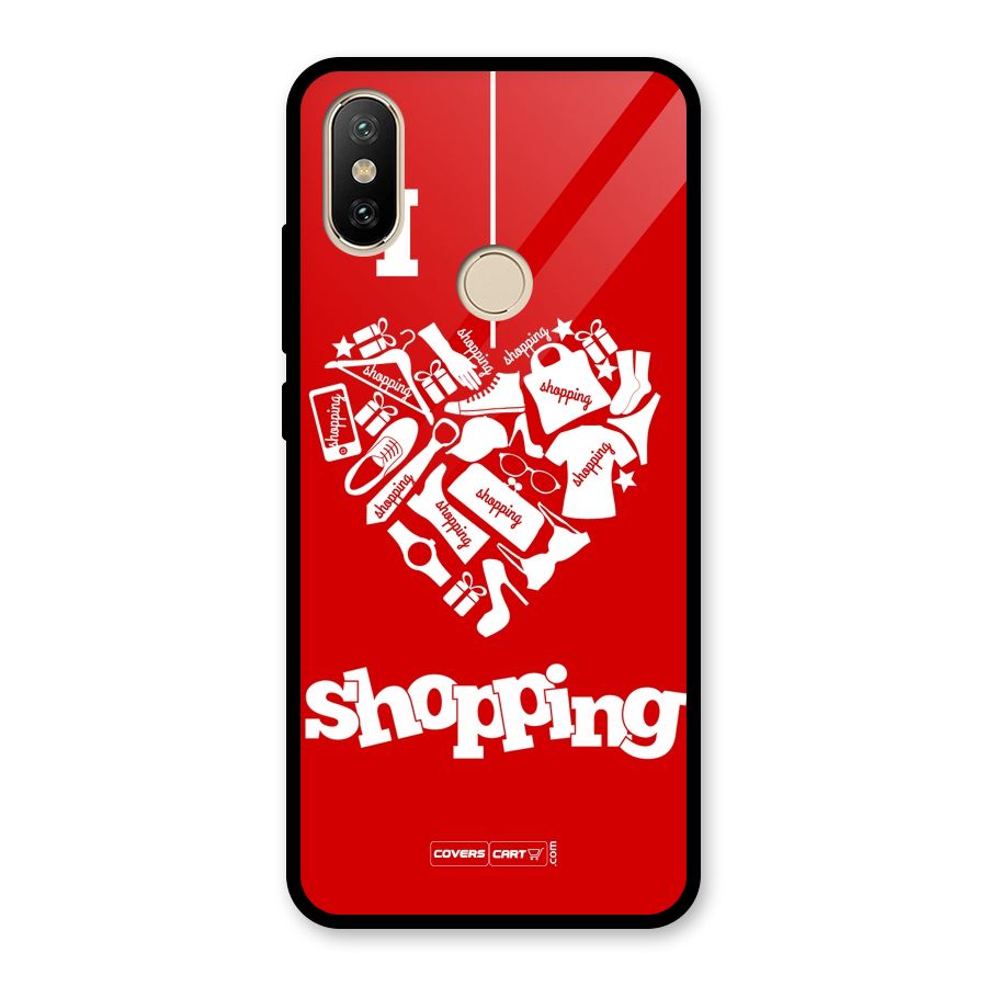 I Love Shopping Glass Back Case for Redmi A2