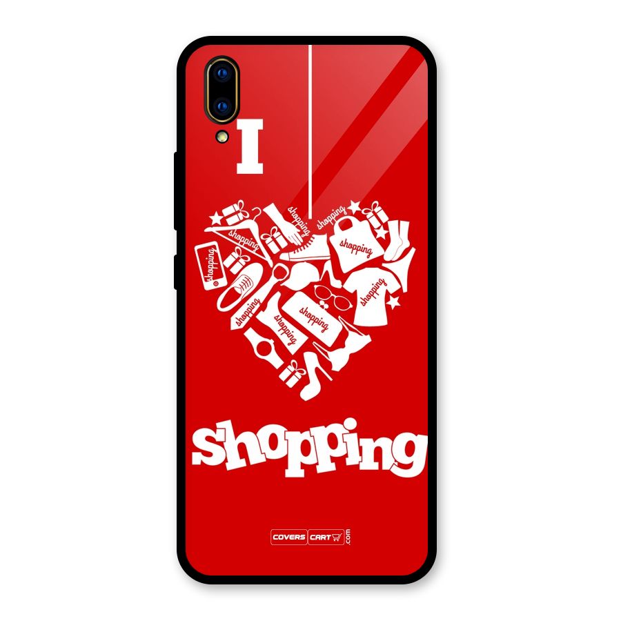 I Love Shopping Glass Back Case for Vivo V11 Pro