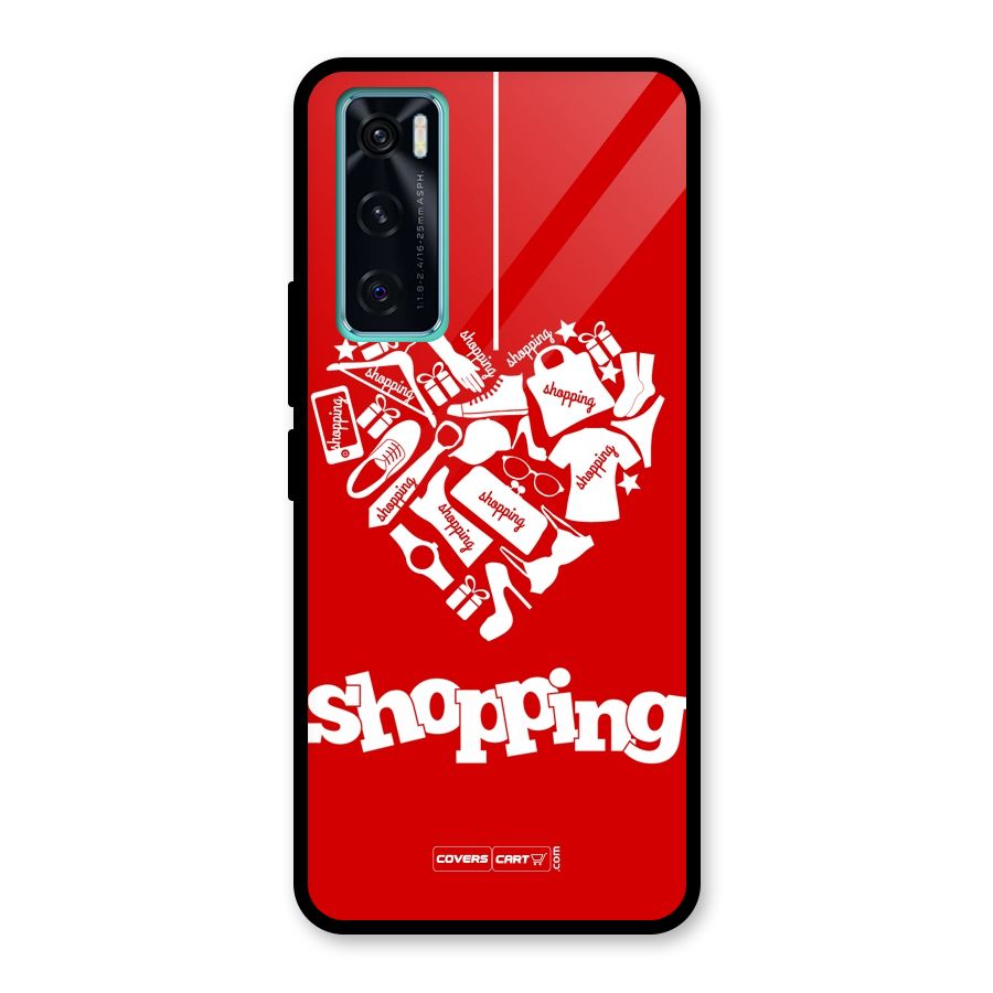 I Love Shopping Glass Back Case for Vivo V20 SE