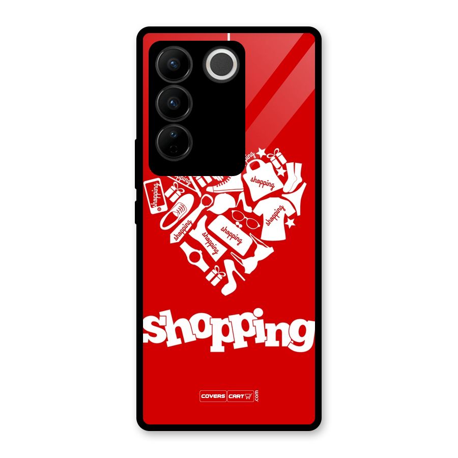 I Love Shopping Glass Back Case for Vivo V27