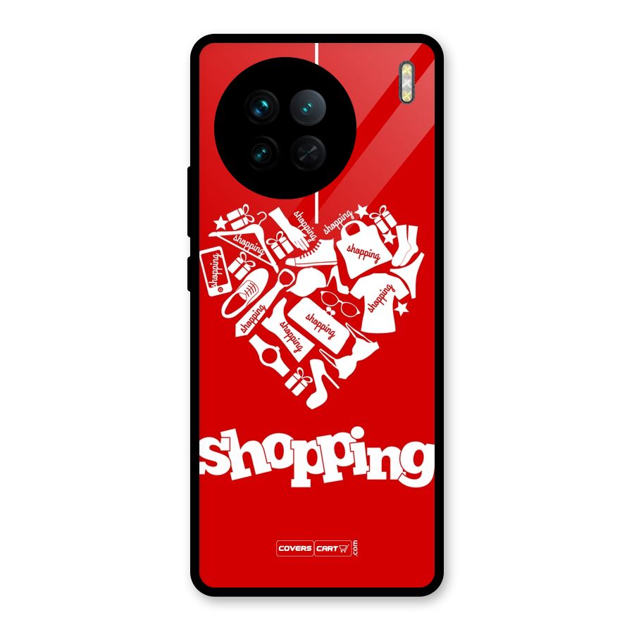 I Love Shopping Glass Back Case for Vivo X90