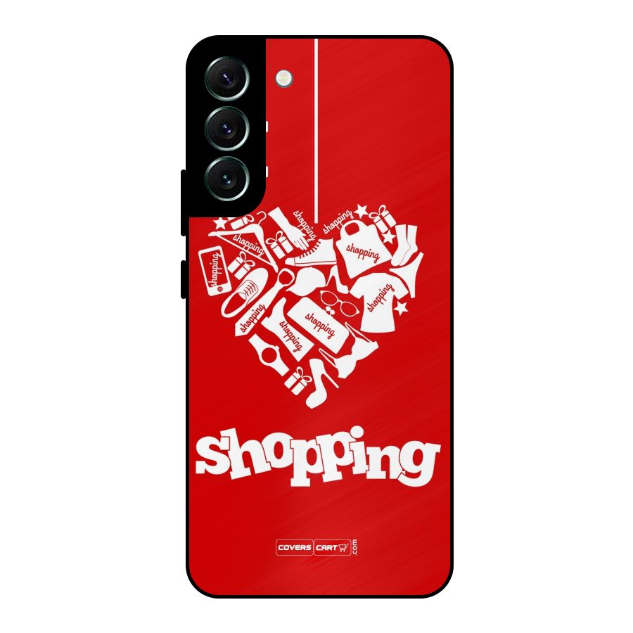 I Love Shopping Metal Back Case for Galaxy S22 Plus 5G