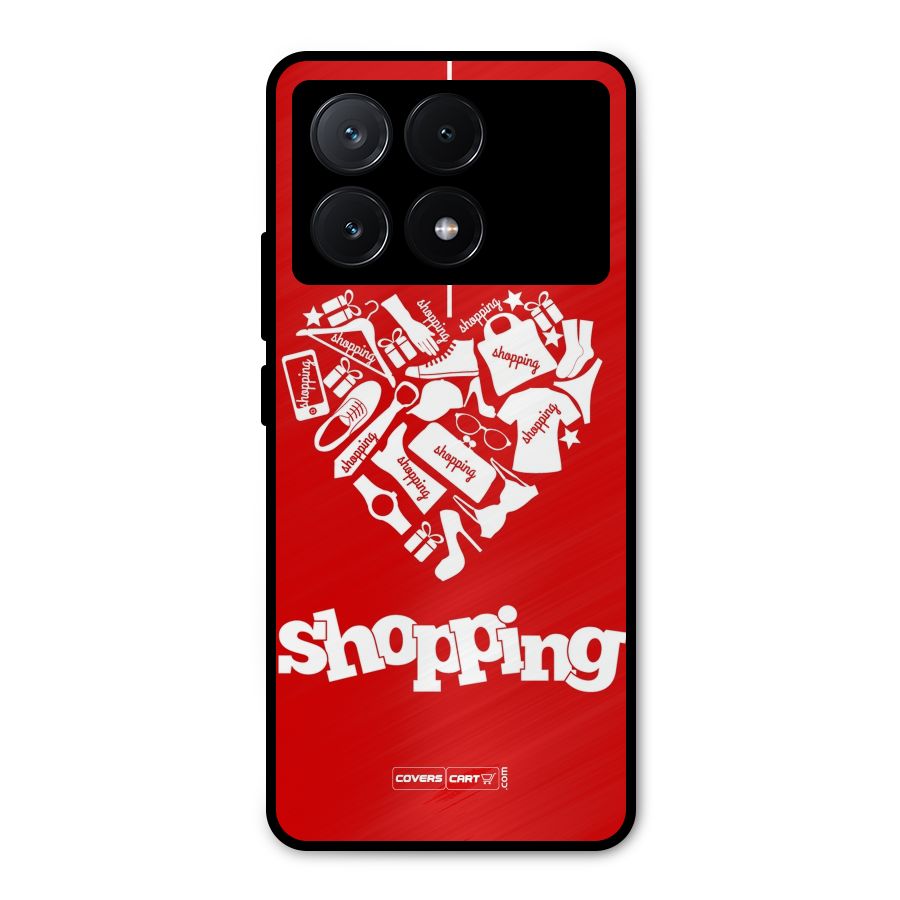 I Love Shopping Metal Back Case for Poco X6 Pro