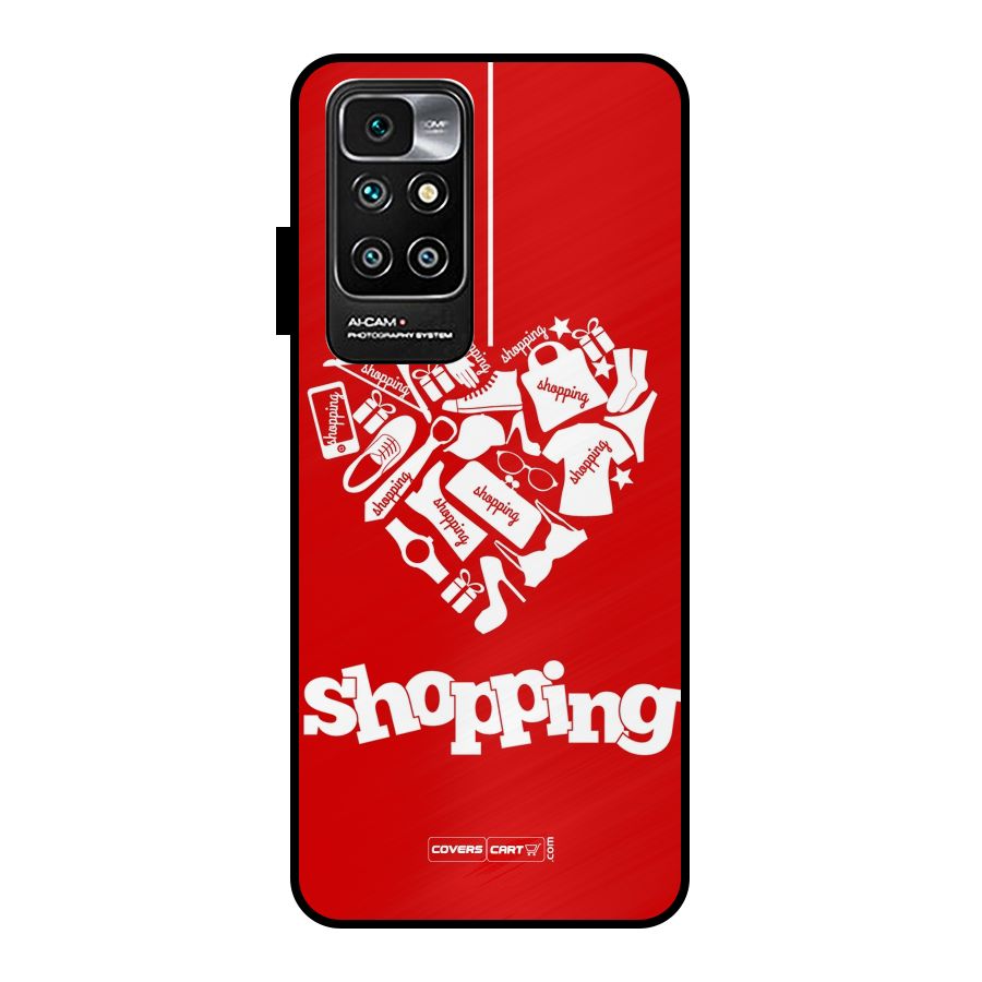 I Love Shopping Metal Back Case for Redmi 10 Prime