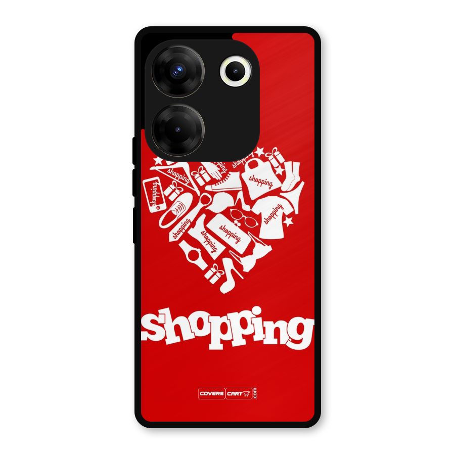 I Love Shopping Metal Back Case for Tecno Camon 20 Pro