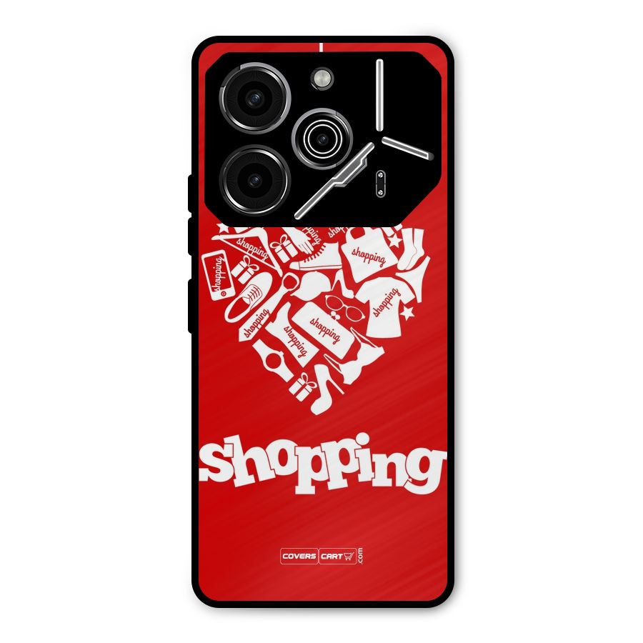 I Love Shopping Metal Back Case for Tecno Pova 6 Pro