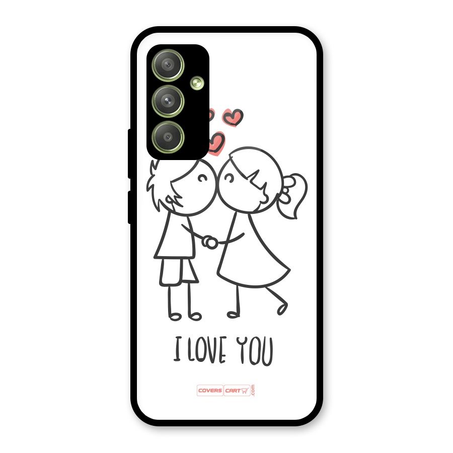 I Love You Glass Back Case for Galaxy A54