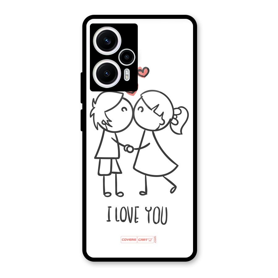 I Love You Glass Back Case for Poco F5