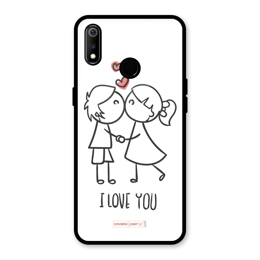 I Love You Glass Back Case for Realme 3i