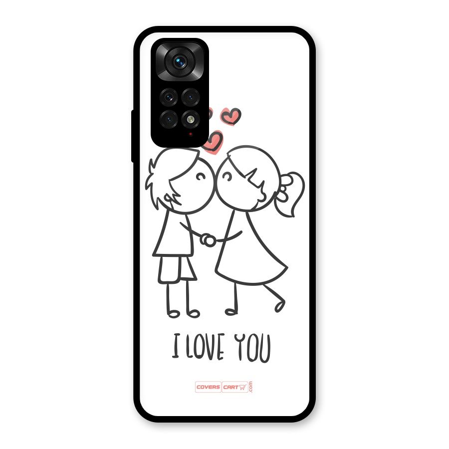 I Love You Glass Back Case for Redmi Note 11S