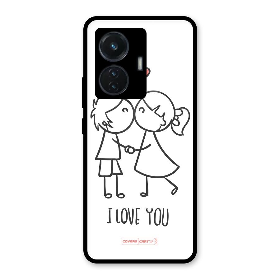 I Love You Glass Back Case for Vivo T1 44W