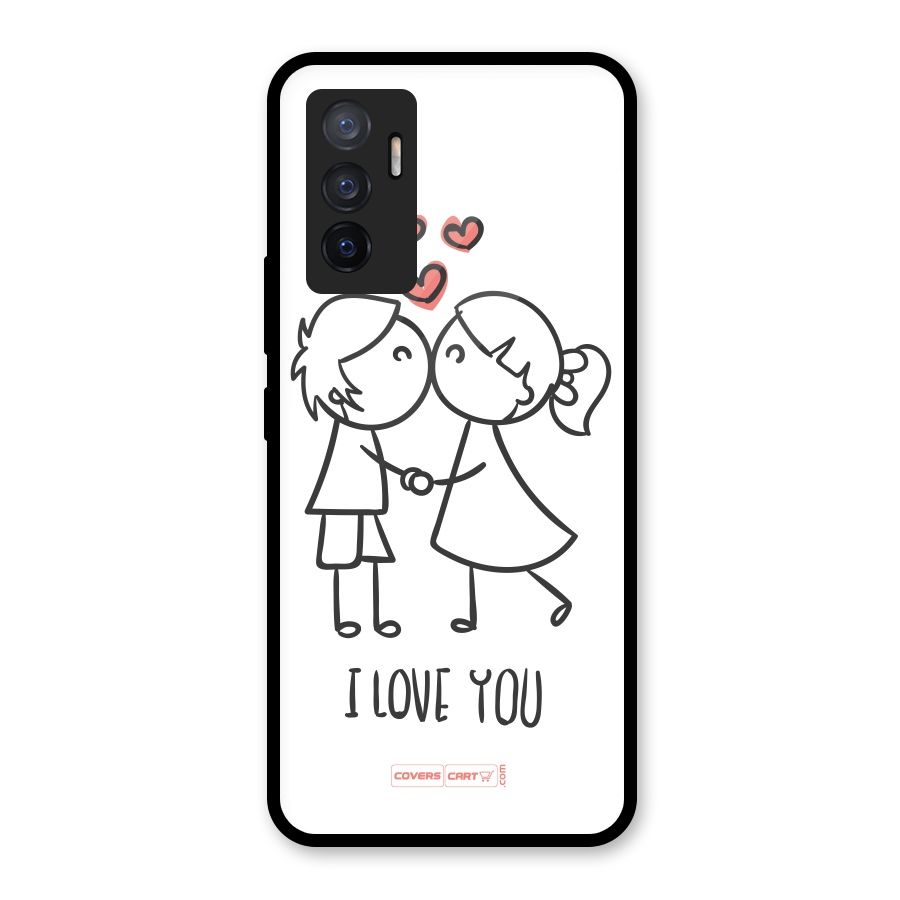 I Love You Glass Back Case for Vivo V23e