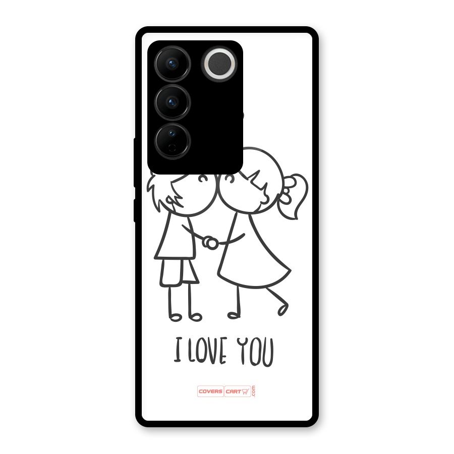 I Love You Glass Back Case for Vivo V27 Pro