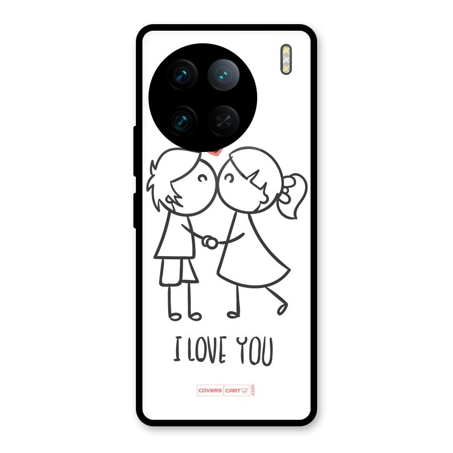 I Love You Glass Back Case for Vivo X90 Pro