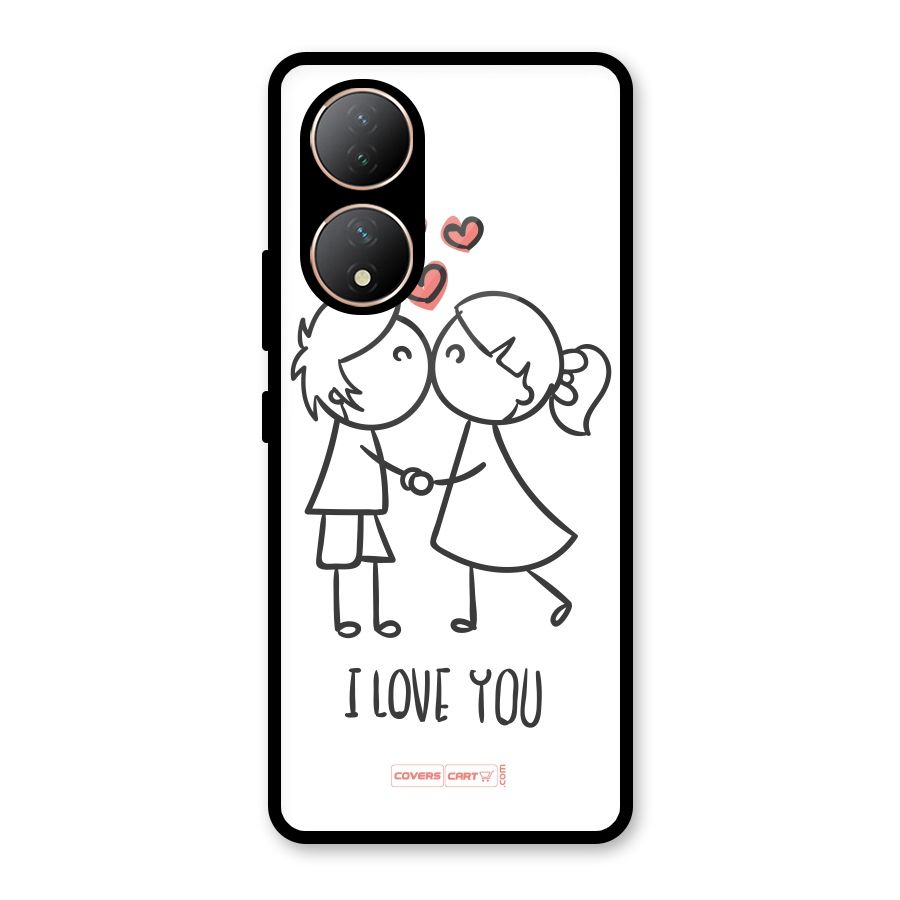 I Love You Glass Back Case for Vivo Y100A