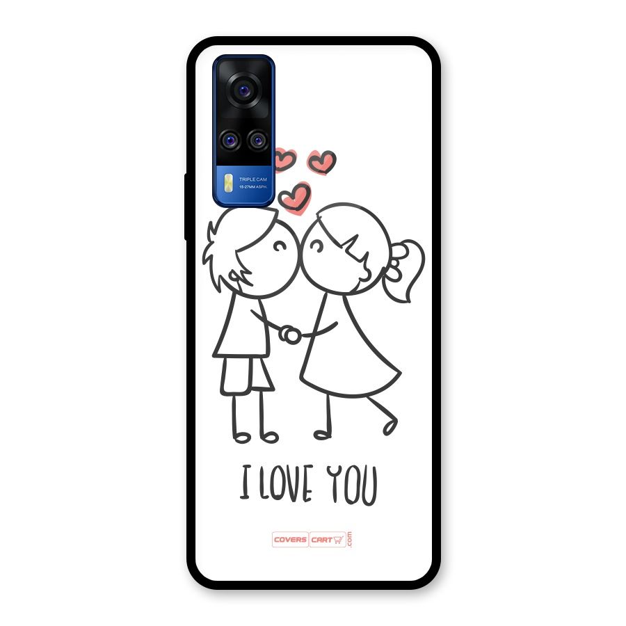 I Love You Glass Back Case for Vivo Y31