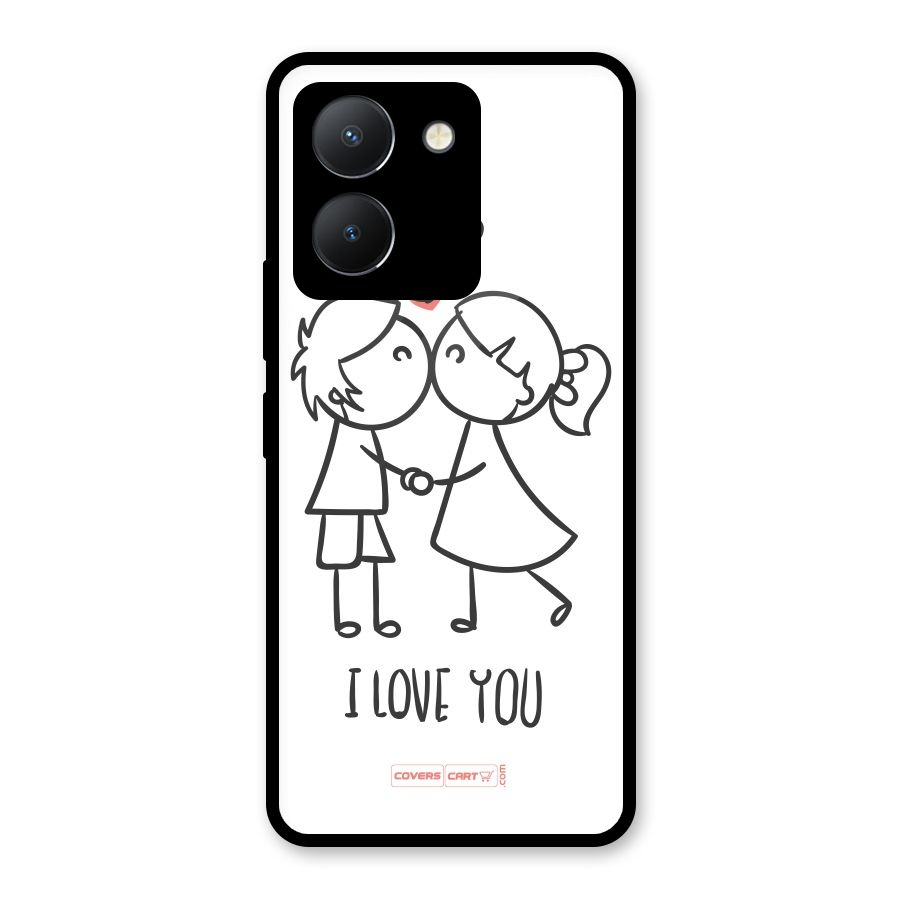 I Love You Glass Back Case for Vivo Y36