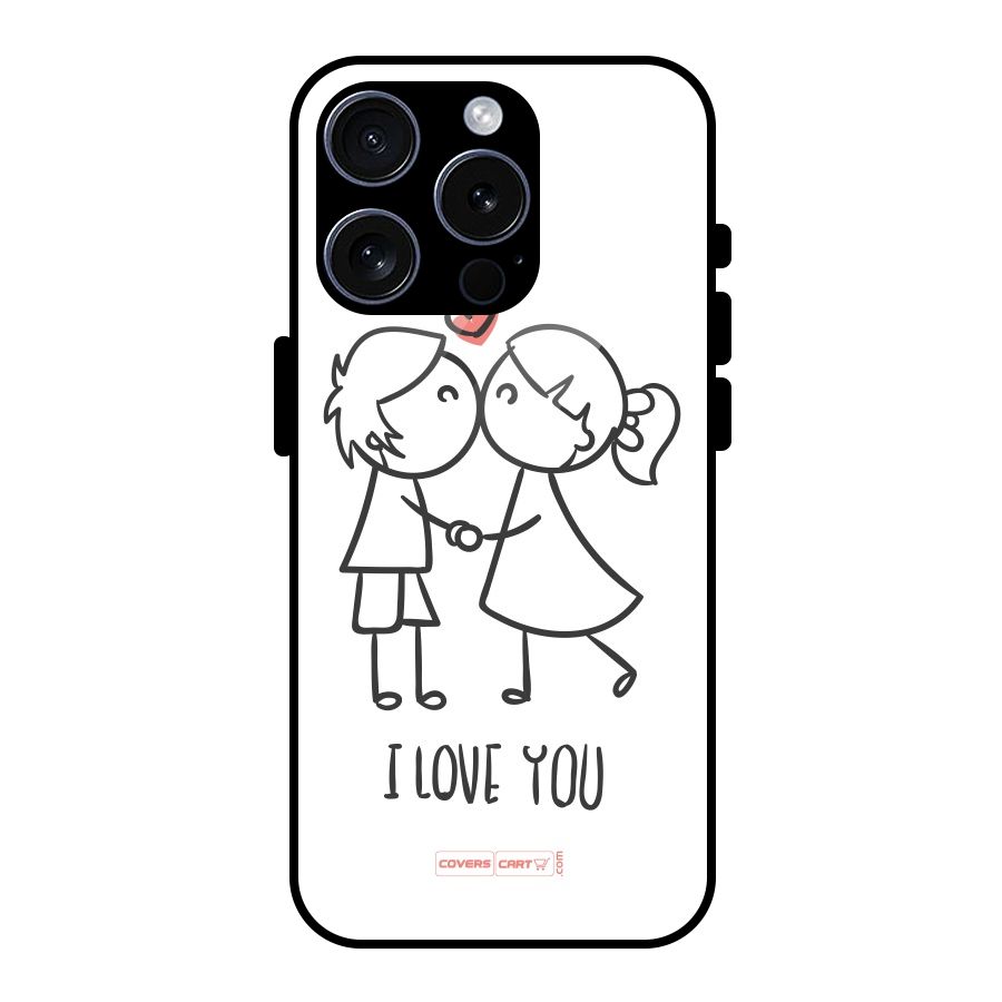 I Love You Glass Back Case for iPhone 15 Pro