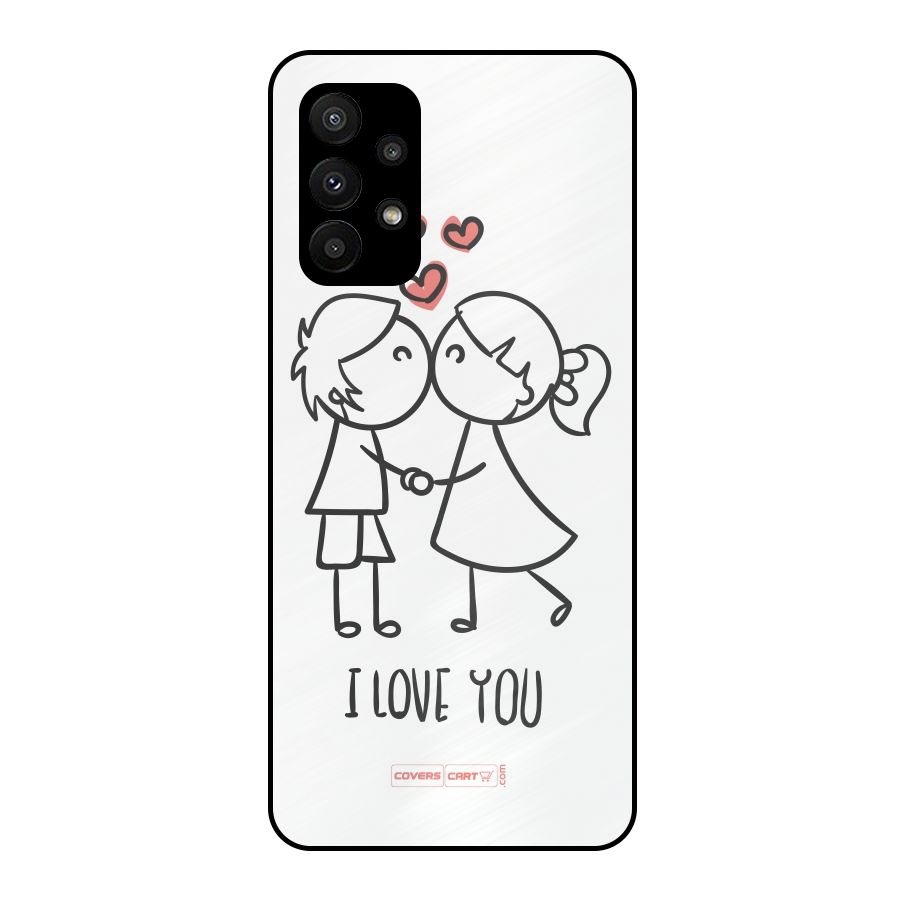 I Love You Metal Back Case for Galaxy A23