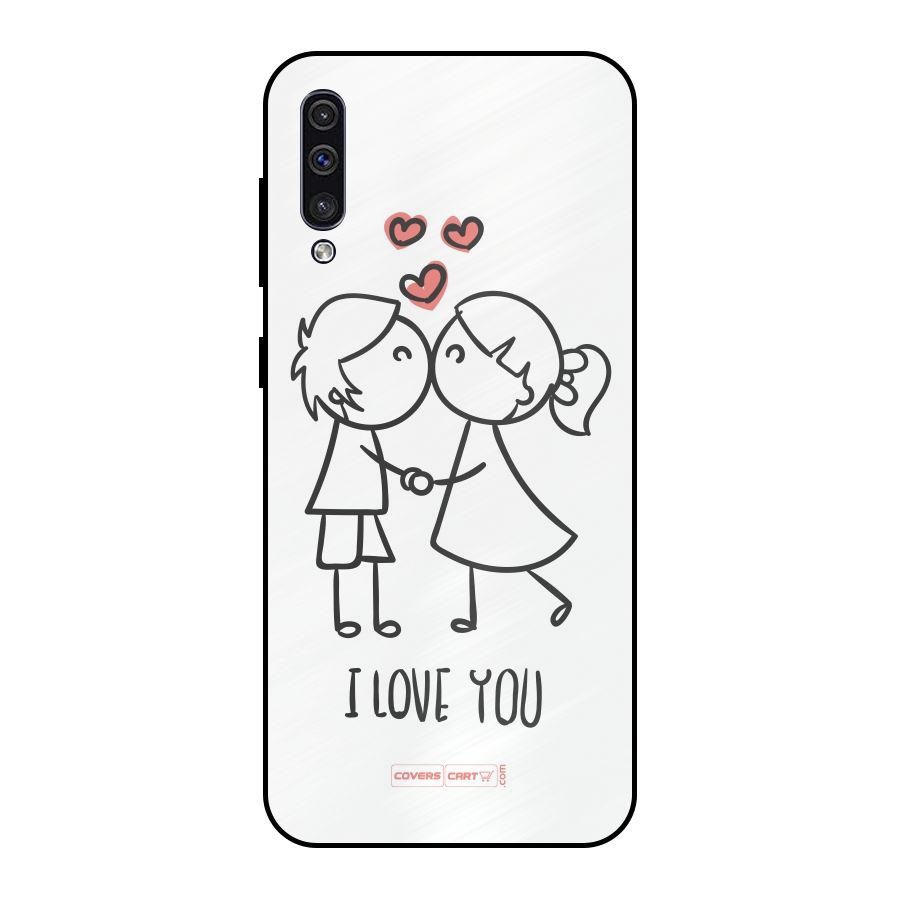 I Love You Metal Back Case for Galaxy A50