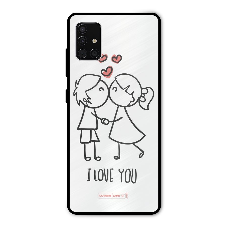 I Love You Metal Back Case for Galaxy A51