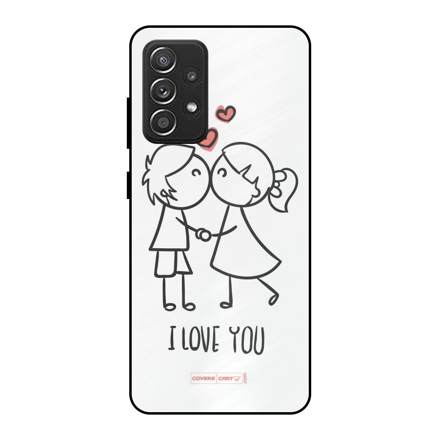 I Love You Metal Back Case for Galaxy A52s 5G