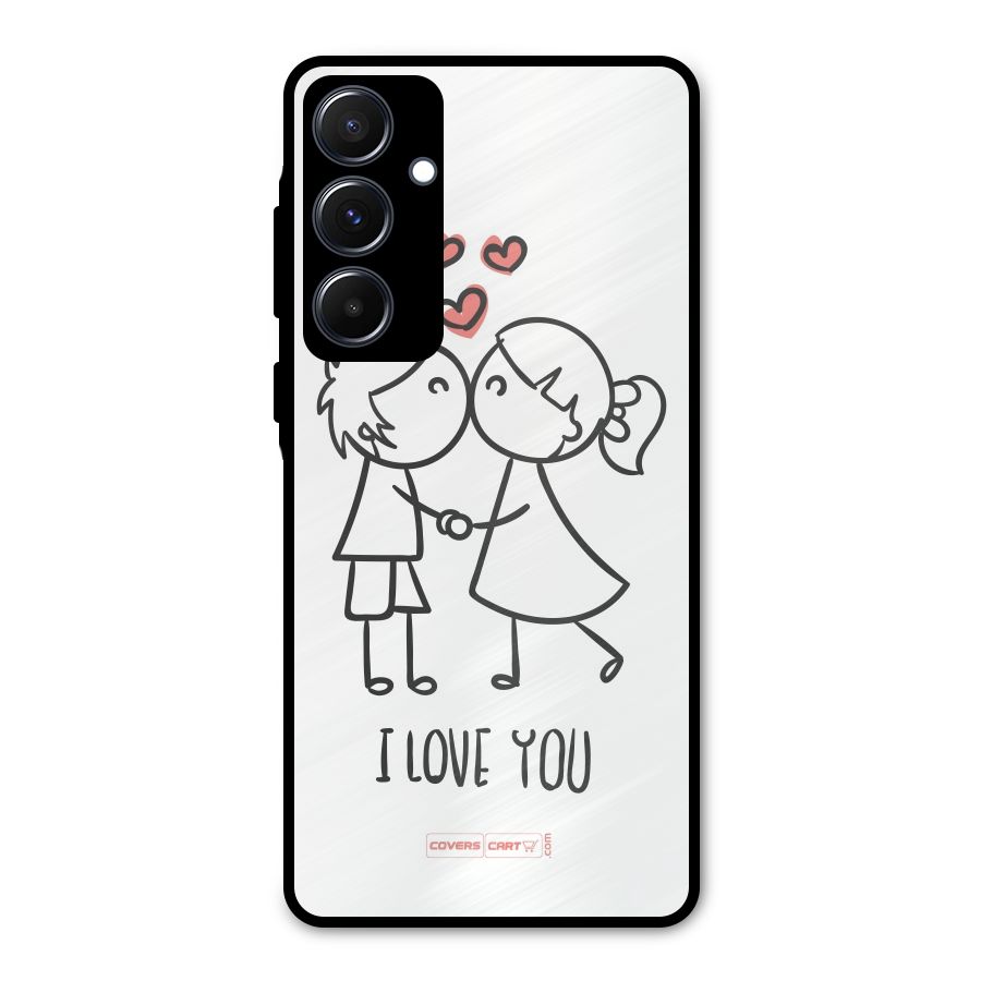 I Love You Metal Back Case for Galaxy A55