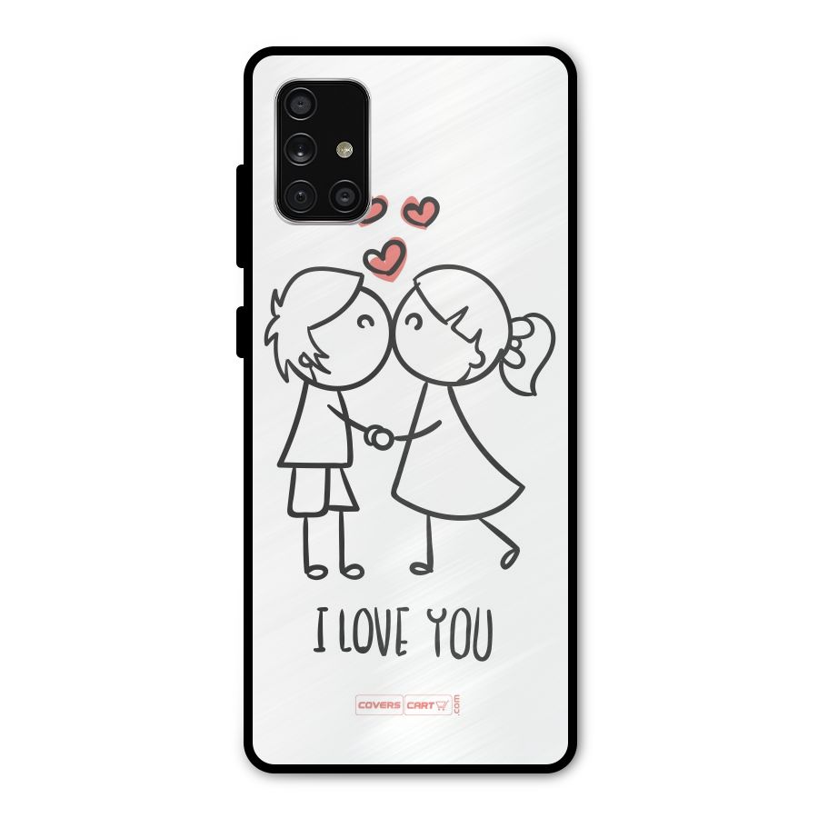 I Love You Metal Back Case for Galaxy A71