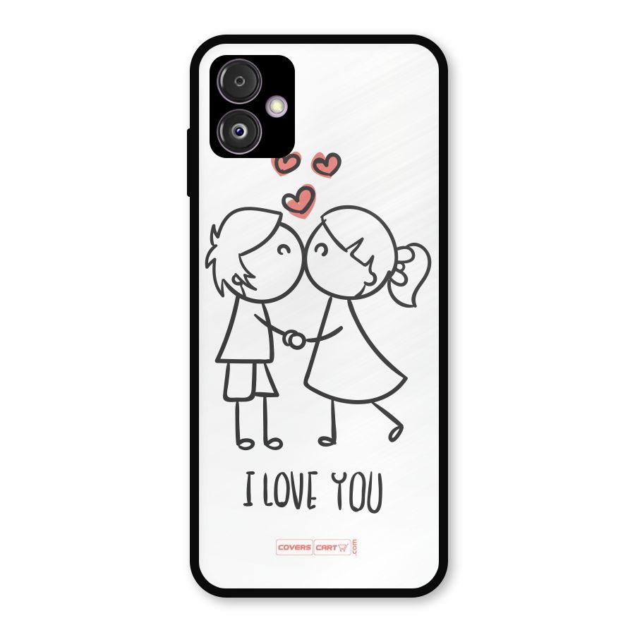 I Love You Metal Back Case for Galaxy F14