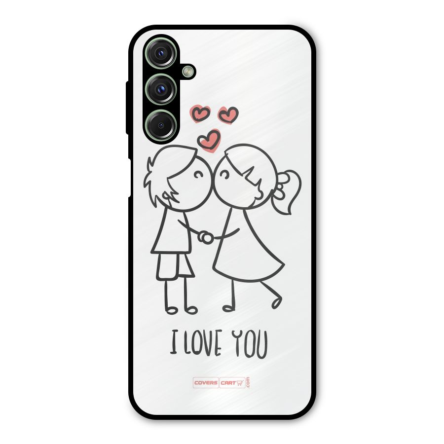 I Love You Metal Back Case for Galaxy F34