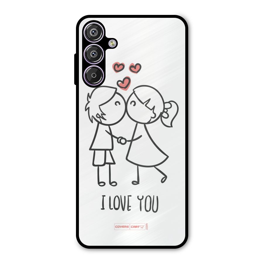 I Love You Metal Back Case for Galaxy M15