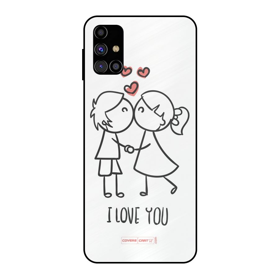 I Love You Metal Back Case for Galaxy M31s