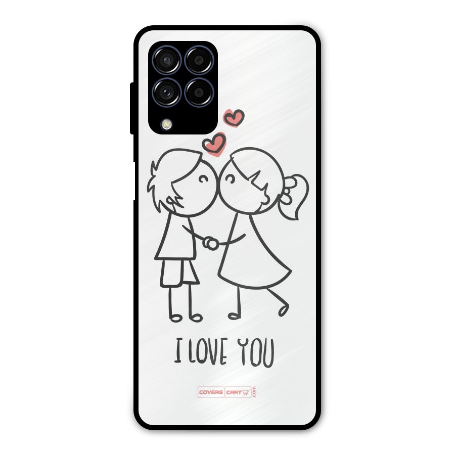 I Love You Metal Back Case for Galaxy M53 5G