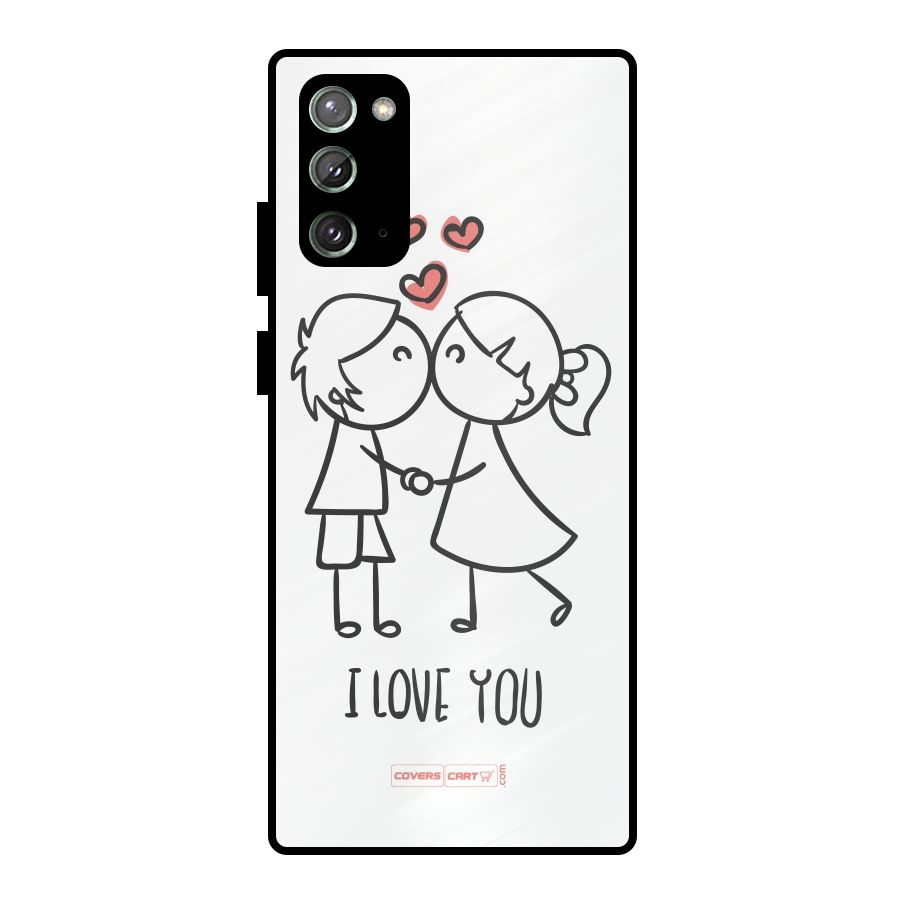 I Love You Metal Back Case for Galaxy Note 20